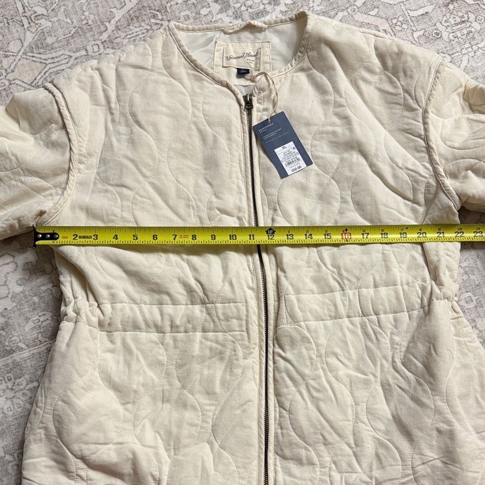 NWT Universal Threads Cream Quilted Women's Jacket Size XL - Picture 4 of 7